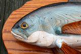 Bluefish on Chestnut Plaque by Lance Lichtensteiger