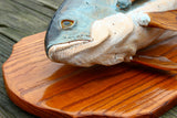 Bluefish on Chestnut Plaque by Lance Lichtensteiger