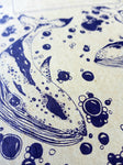 Whales Recycled Notebook