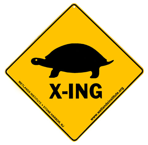 Turtle Crossing aluminum sign
